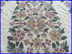 Vintage Handmade French Aubusson Style Needlepoint Wool Kilim Rug 113 x 56 cm