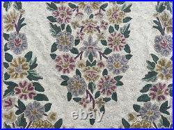 Vintage Handmade French Aubusson Style Needlepoint Wool Kilim Rug 113 x 56 cm
