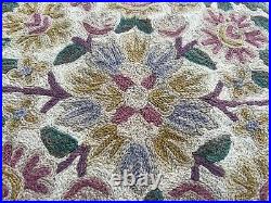 Vintage Handmade French Aubusson Style Needlepoint Wool Kilim Rug 113 x 56 cm
