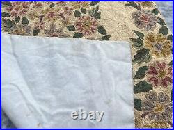Vintage Handmade French Aubusson Style Needlepoint Wool Kilim Rug 113 x 56 cm