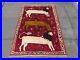 Vintage_Traditional_Hand_Made_Oriental_Gabbe_Wool_Red_Rug_142x103_Animal_Lion_01_mjb