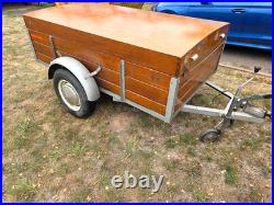 Vintage wooden sided camping trailer + lid (metal frame) 6'6x4' very handsome Vintage wooden sided camping trailer + lid (metal frame) 6'6x4' very handsome