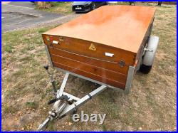 Vintage wooden sided camping trailer + lid (metal frame) 6'6x4' very handsome Vintage wooden sided camping trailer + lid (metal frame) 6'6x4' very handsome