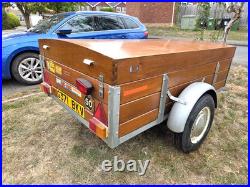 Vintage wooden sided camping trailer + lid (metal frame) 6'6x4' very handsome Vintage wooden sided camping trailer + lid (metal frame) 6'6x4' very handsome