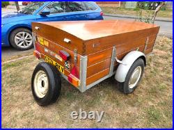 Vintage wooden sided camping trailer + lid (metal frame) 6'6x4' very handsome Vintage wooden sided camping trailer + lid (metal frame) 6'6x4' very handsome