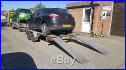 WIOLA flat bed/ car transporter trailer recovery 13ft x 6ft 4.0m x 1.90m 2700 kg