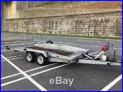 Wessex Twin Axle Braked Car Transporter Trailer Just Serviced
