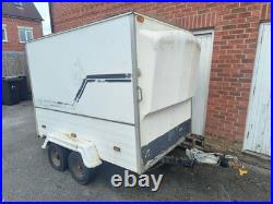 White Roller Shutter Box Trailer Twin Axle