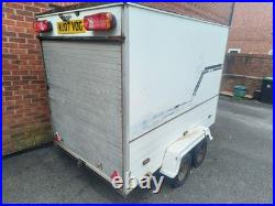 White Roller Shutter Box Trailer Twin Axle