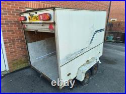 White Roller Shutter Box Trailer Twin Axle