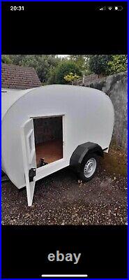 White Slightly Used Camping Pod / Teardrop / 2 Berth Caravan