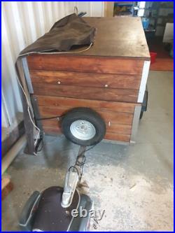 Wooden car Trailer with lid and cover