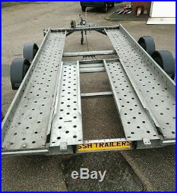 Woodford 14ft x 6ft1 car transporter trailer twin axle