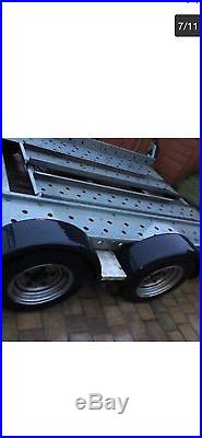 Woodford Lightweight Car Transporter Trailer Electricwinch Tyre Rack Spare Wheel