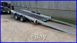 Woodford Wide body Twin Axle Car Transporter Tilt Bed Trailer 1800KG Load